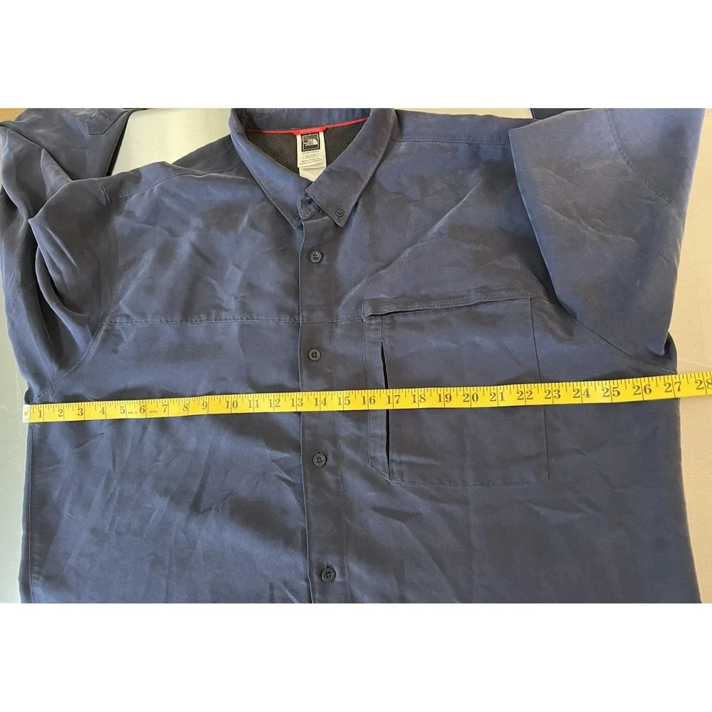 Vintage The North Face TekWare Men 2XL Roll Tab Sleeve Button Down Shirt Outdoor